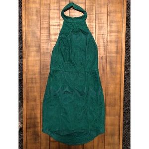 Mura emerald green lace dress